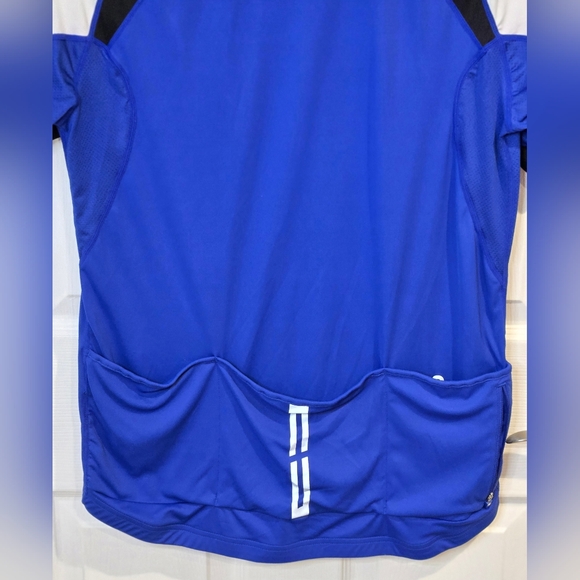 Blue and White Men's Cycling Jersey - Picture 6 of 6
